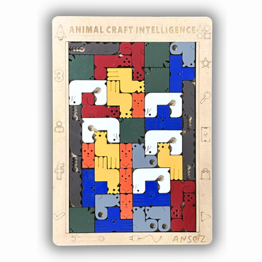 Animal Tetris Puzzle Activity Kit