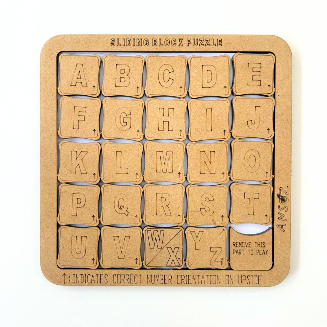 ABC learning wooden alphabet puzzle letter boards for children.