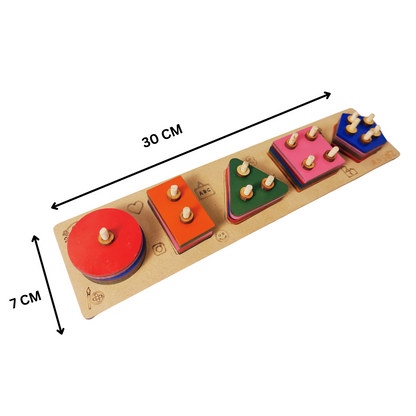 Geometric Blocks Wooden Puzzle Board