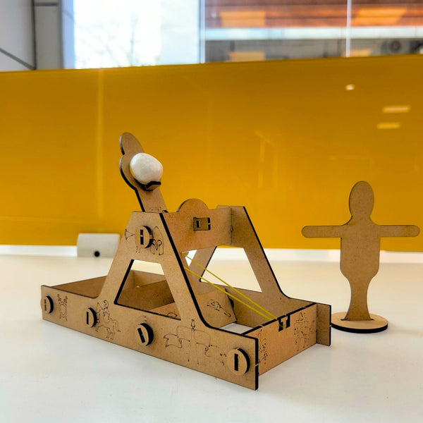 diy catapult game wooden slingshot toy with target for kids