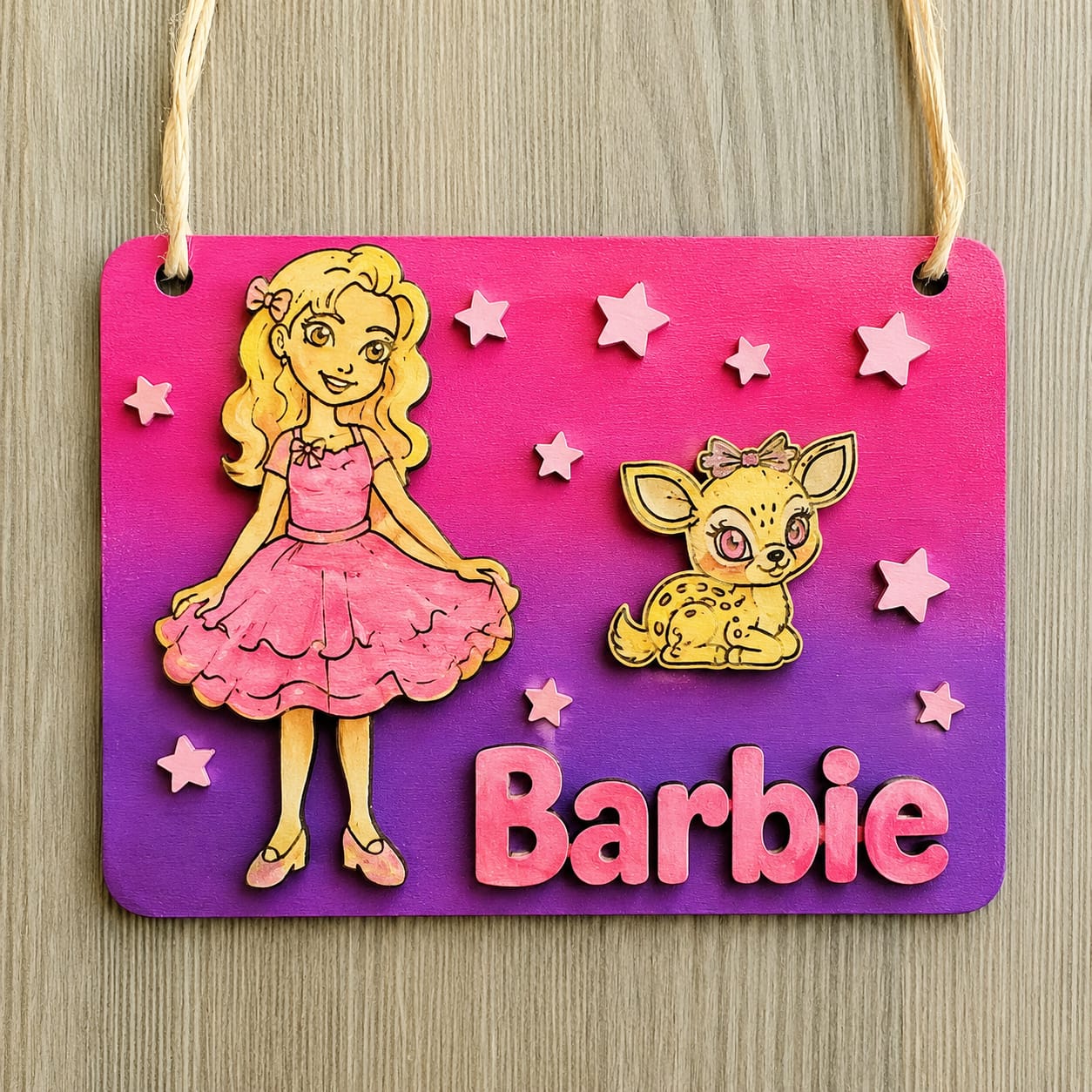 DIY Personalized Wooden Name Plate Kit for Girls 5+