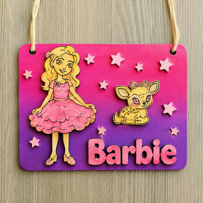 DIY Personalized Wooden Name Plate Kit for Girls 5+