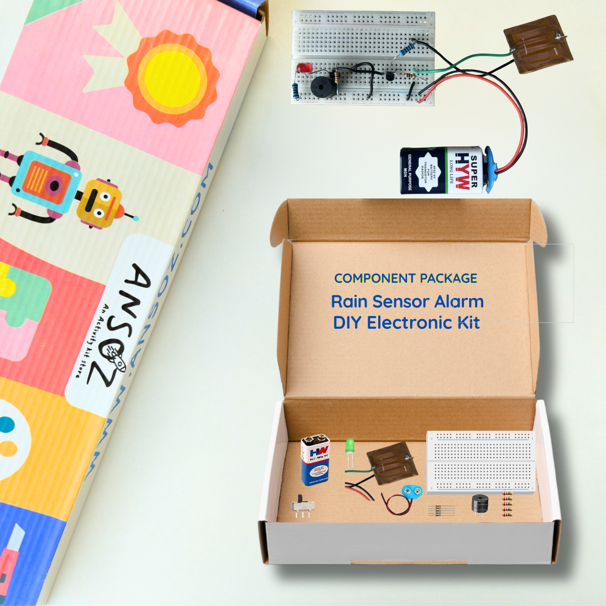 Rain Detector Alarm System  DIY Electronic KIT | Ansoz