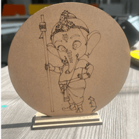 Warrior Ganesha with Spear Art Craft Kit | Ansoz