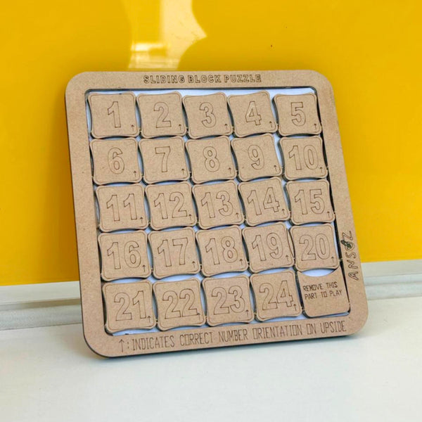 Number Sliding Puzzle Board | Sliding Block Puzzle Game for Kids 4+