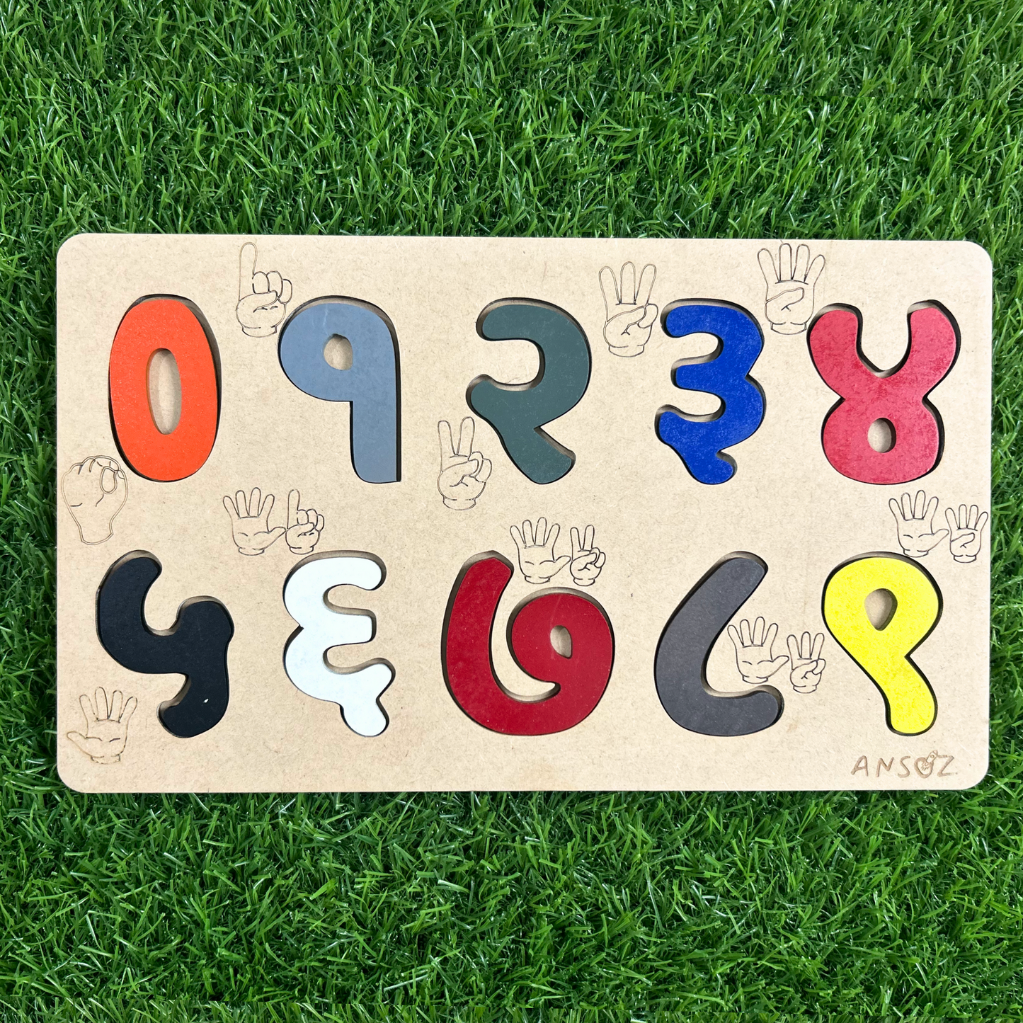 Hindi Number Puzzle Board for Toddlers