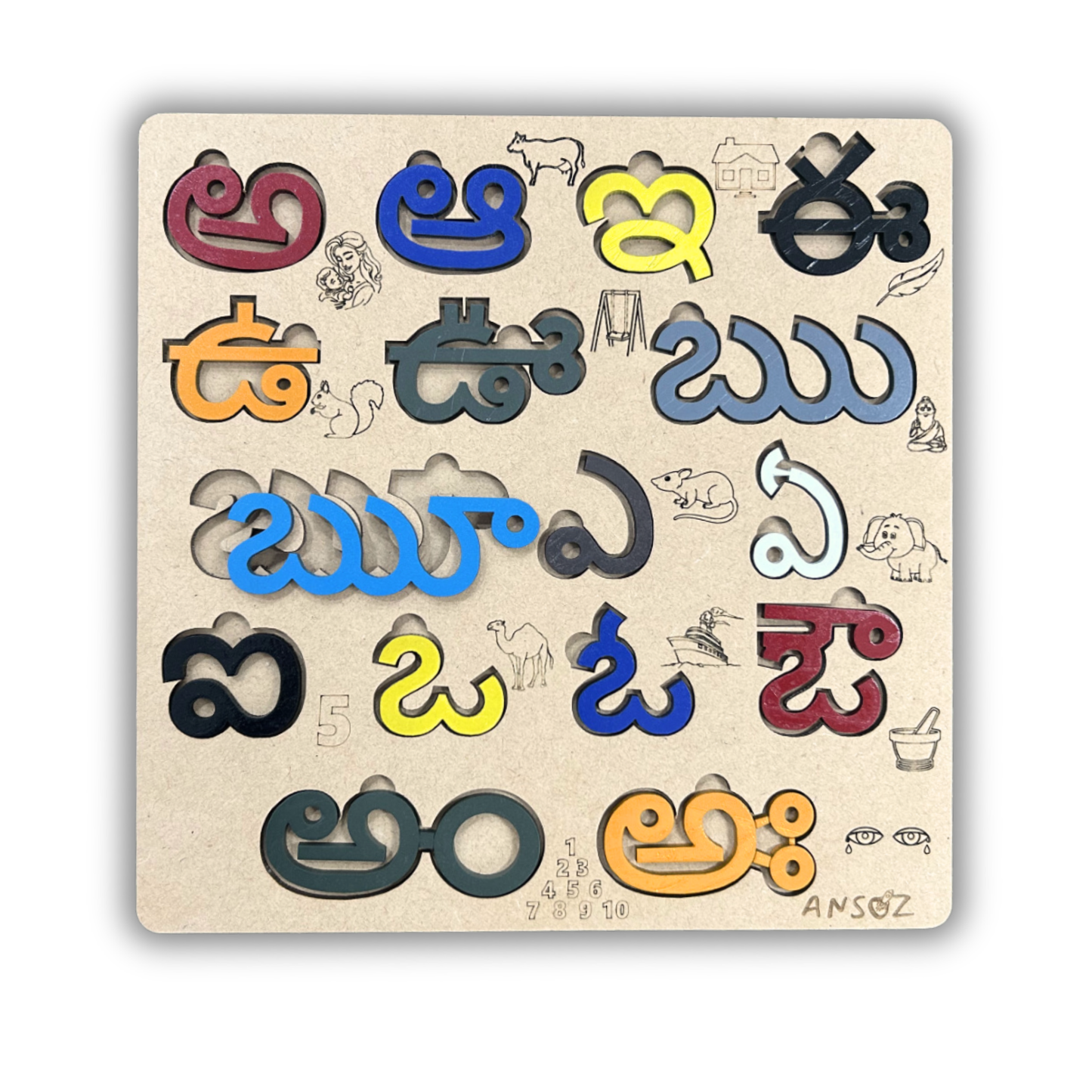 Telugu Vowels Interactive Kit for Toddlers