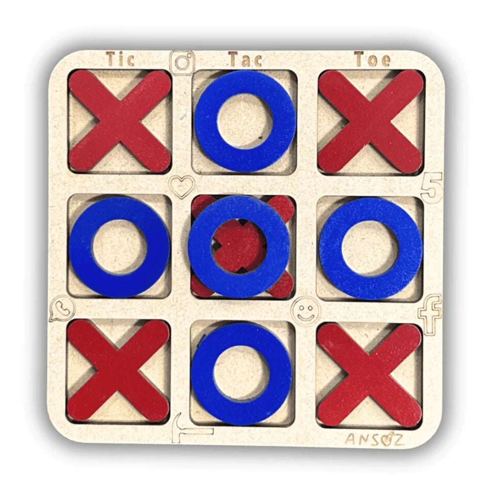 tic tac toe game wooden board indoor games for kids