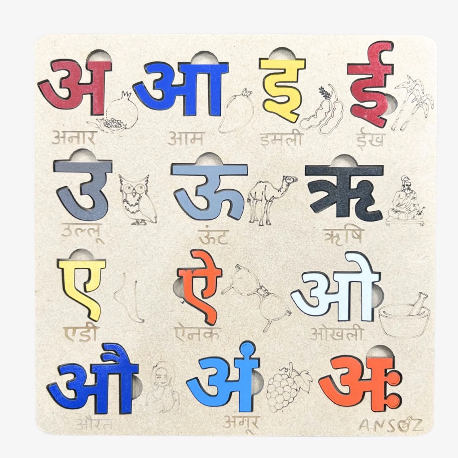 hindi vowels