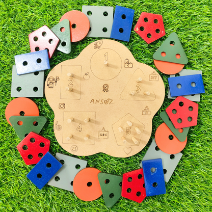 Wooden Butterfly Stacking Toy