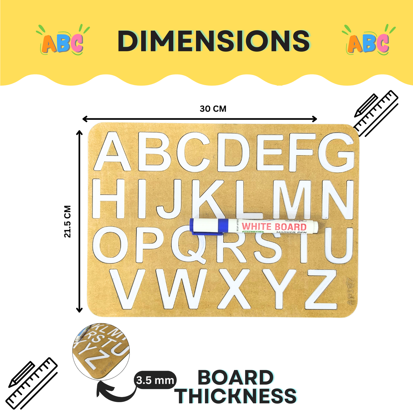 Wooden Alphabet Writing Board