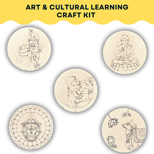 Religious Art & Cultural Learning Craft Kit - Creative Canvas & Paints