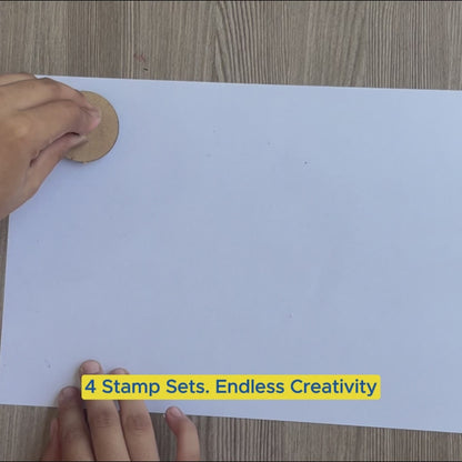 All-in-One Educational Stamp | English, Hindi Swar, Vyanjan & 0-9 Number Stamp Kit for Kids