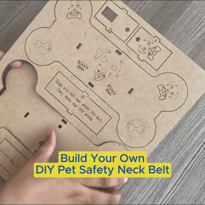 DIY Pet Safety Neck Belt | Sound & Light Activation Working Model for Kids 8+ Years