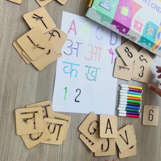 Alphabet stencils usage