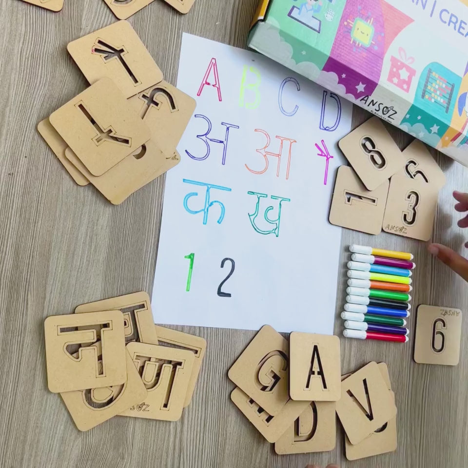 Alphabet stencils usage