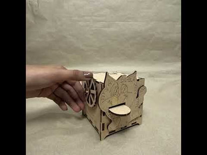 DIY Wooden Cat Piggy Bank Kit | Creative Coin Saving Toy for Kids 8+
