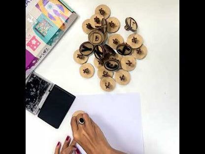 Alphabet Stamp Set with Ink Box | Fun Learning Letters for Kids | Ansoz